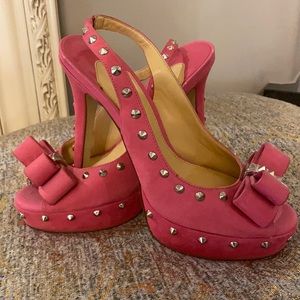 Gianni Bini Pink Studded Heels